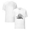 Sailingboat with whale T-shirt dark print